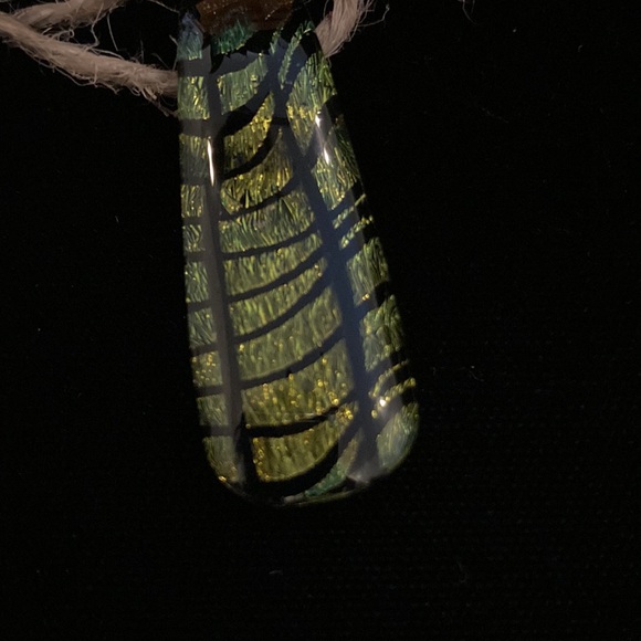 💜Beautiful Artist made Dichroic Post earrings and matching pendant set💜 - Picture 3 of 5